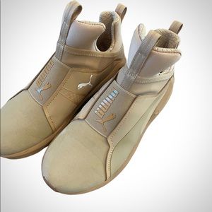 PUMA tan sneakers
